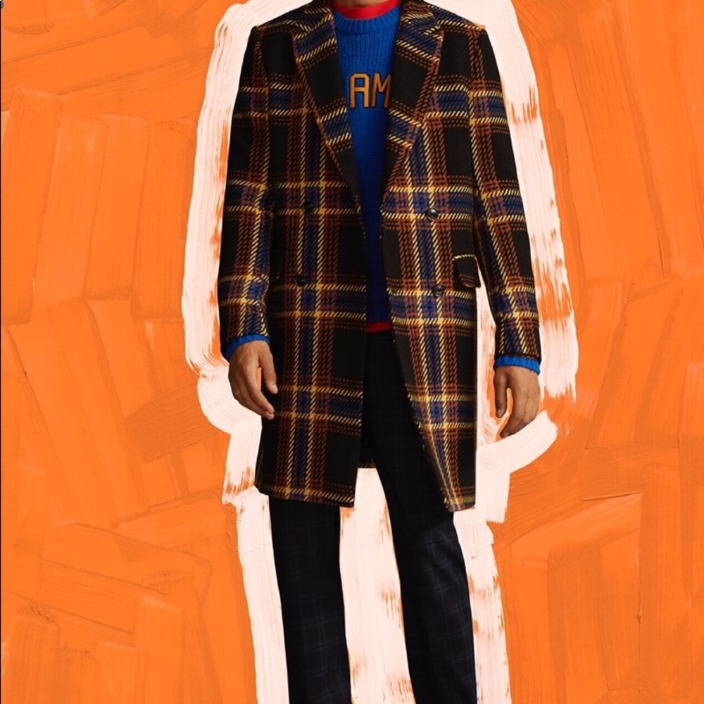 Men’s Medium Scotch & Soda checked coat